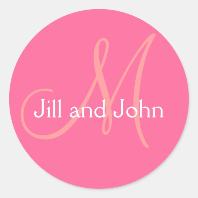 Sticker Mariage Monogramme initial (Devant)