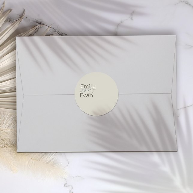 Sticker Mariage neutre minimaliste moderne (Créateur téléchargé)