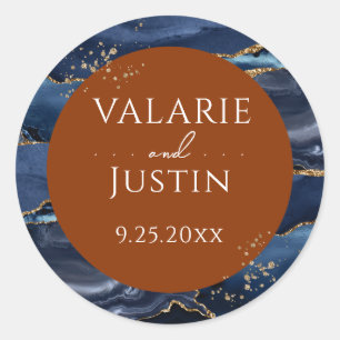 Sticker Mariage orange brûlé