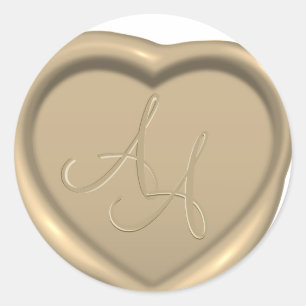 Sticker Mariage pour sceau de cire de coeur d'amou