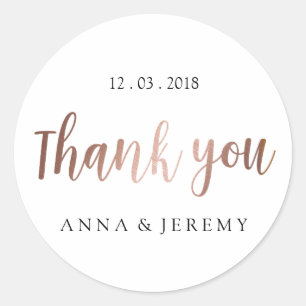 Sticker Mariage Rose or Merci
