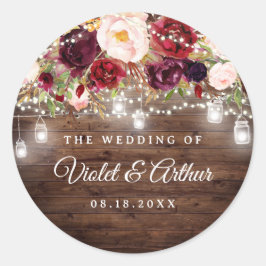 Sticker Mariage Rustique Bourgogne