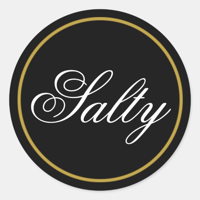 Sticker Mariage "salé" - Or noir (Devant)