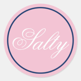 Sticker Mariage "salé" - Rose et bleu marine