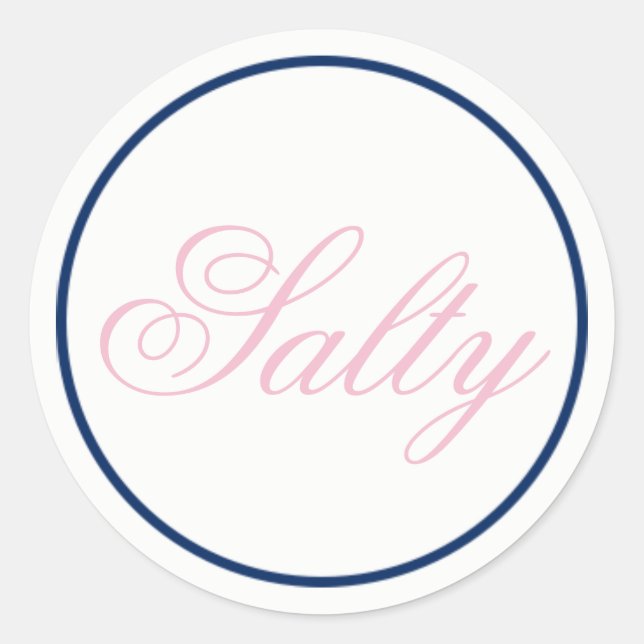Sticker Mariage "salé" - Rose et bleu marine (Devant)