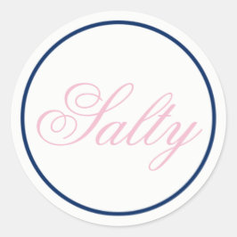 Sticker Mariage "salé" - Rose et bleu marine