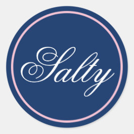 Sticker Mariage "salé" - Rose et bleu marine