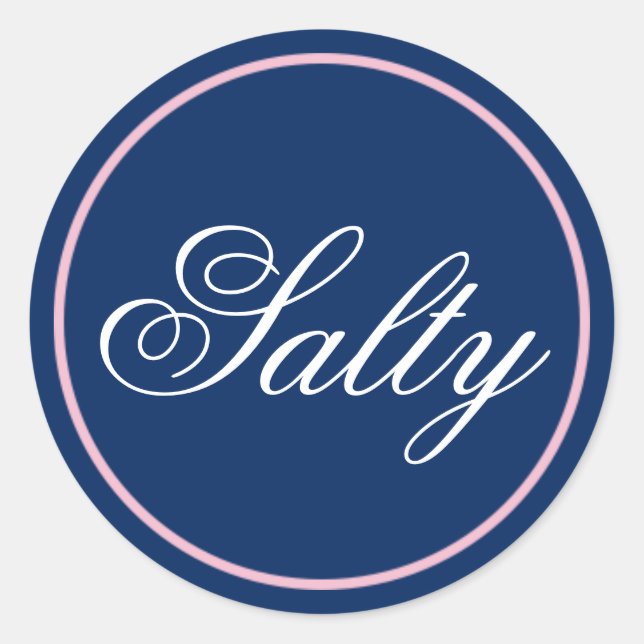 Sticker Mariage "salé" - Rose et bleu marine (Devant)