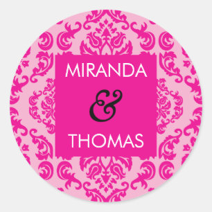 STICKER mariage / SCEAL :: couleurs damasées 2A