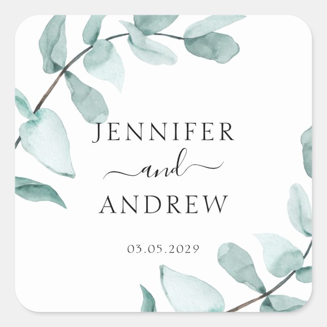 Sticker Mariage Simpel Eucalyptus (Devant)