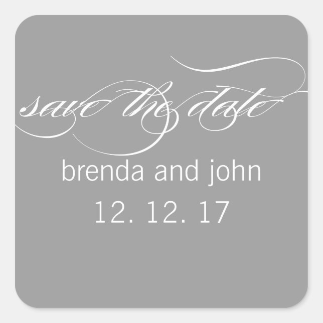 Sticker Mariage simple gris blanc Enregistrer la d (Devant)