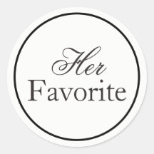 Sticker Mariage "Son préféré" noir et blanc