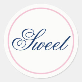 Sticker Mariage "Sweet" - Rose-Noir/Marine