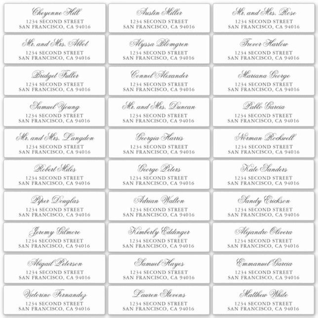 Sticker Mariage traditionnel noir et blanc Formal élégant (Devant)