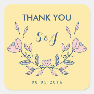 Sticker Mariage Vintage jaune
