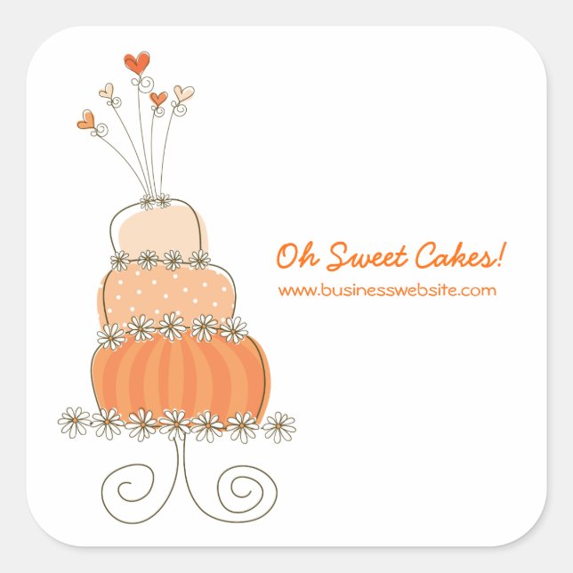Sticker Mariage Whimsical Chic Peach (Devant)