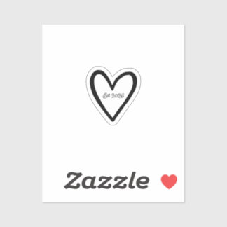 Sticker Mariés Cœur Contourné Mariée Marié 