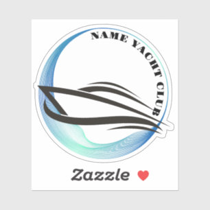 Sticker Marine bleue Ancre nautique club nautique