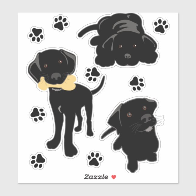 Sticker Marionnettes et Empreintes de pattes (Feuille)