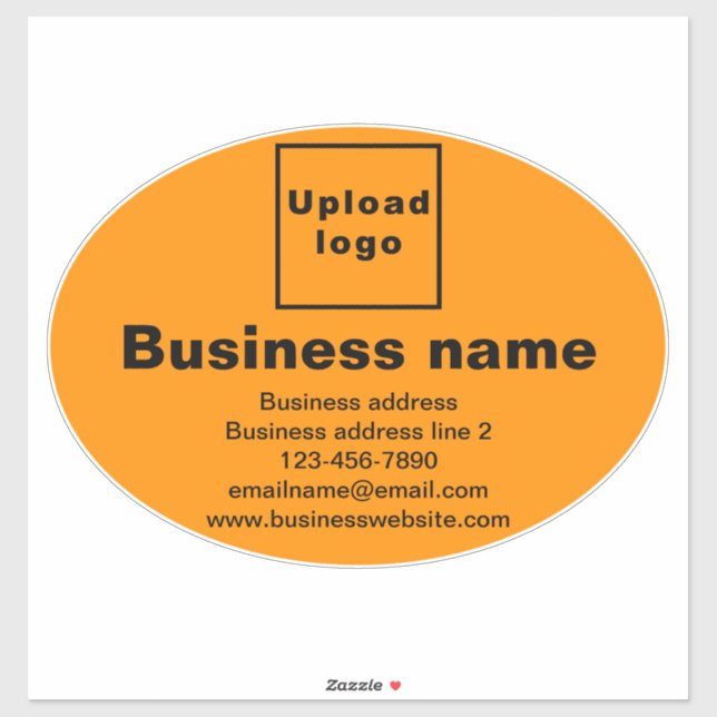 Sticker Marque Commerciale Sur Orange Oval Large Vinyl (Feuille)