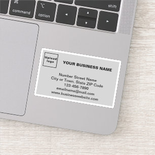 Sticker Marque d'affaires sur bâton en vinyle rectangle gr