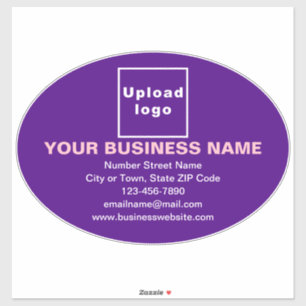 Sticker Marque d'affaires sur violet grand bâton de vinyle