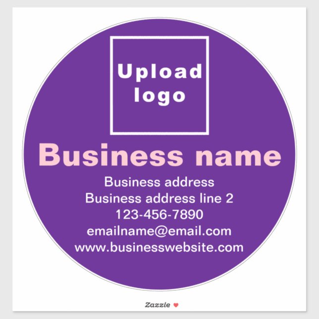 Sticker Marque d'affaires sur violet grand bâton de vinyle (Feuille)