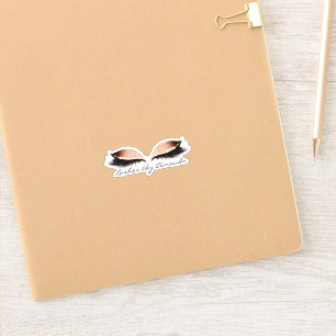 Sticker Marque de maquillage d'or rose - Extension de la m