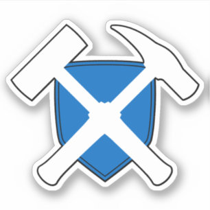 Sticker Marteau de roche du géologue avec drapeau d'Ecosse