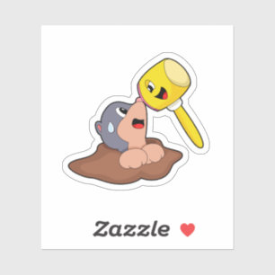 Sticker Marteau de taupe