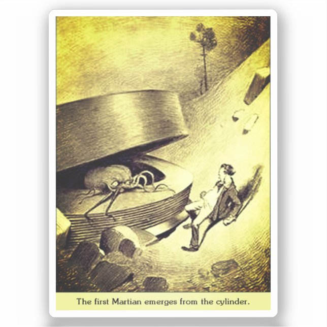 Sticker Martians émergent - Guerre des Mondes (Recto)