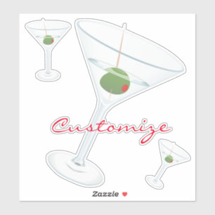 Sticker Martini à l'olive sale Thunder_Cove