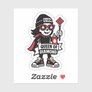 Sticker Mascotte de la rue Queen of Diamonds — Édition des