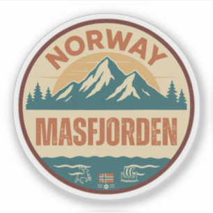 Sticker Masfjorden, Norvège Norvège