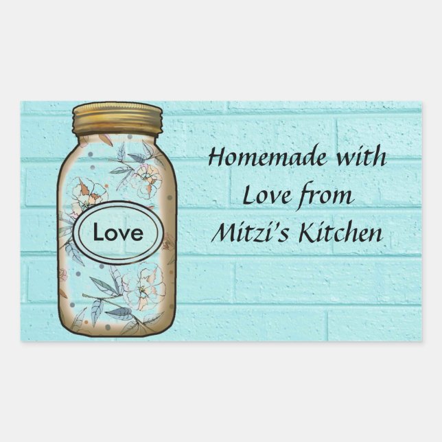 Sticker Mason Jar / Étiquettes personnalisent. (Devant)