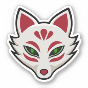 Sticker Masque de renard Kitsune