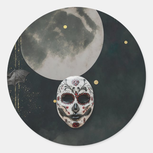 Sticker Masque Halloween effrayant (Devant)