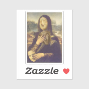 Sticker Masque indécis Mona Lisa