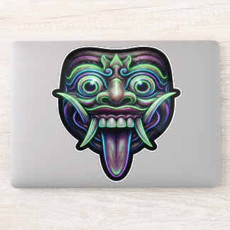 Sticker Masque sacré de Barong - Amulette de bonne fortune