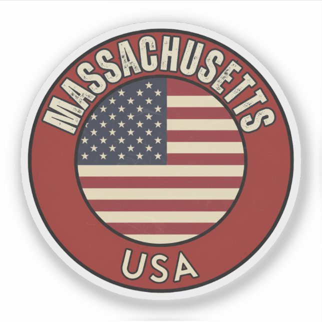 Sticker Massachusetts United States of America (Devant)