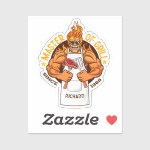 Sticker Master Fête des pères grill Cadeau BBQ Chef Papa