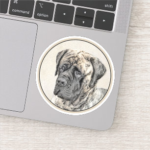Sticker Mastiff anglais (Brindle) Peinture - Chien Art
