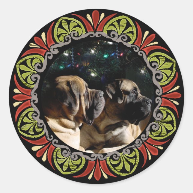 Sticker Mastiff encadré (Devant)