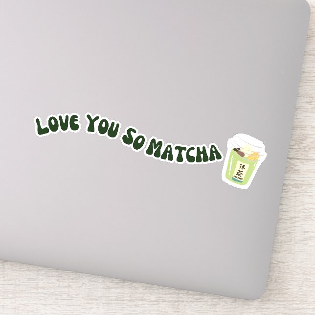 Sticker Matcha boba thé vert, matcha (Détail)
