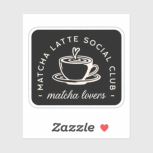 Sticker Matcha latte amants citations