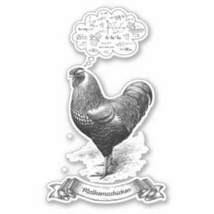 Sticker Mathemachicken Funny Math Poulet de poulet Plaisan