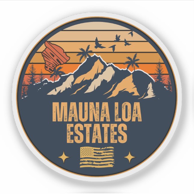 Sticker Mauna Loa Estates, Hawaii (Devant)
