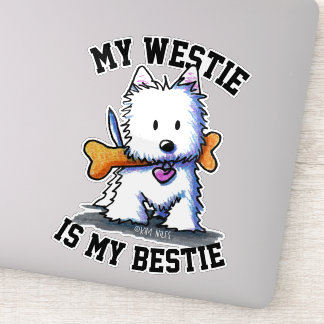 Sticker Mauvais À L'Autocollant Bone Westie