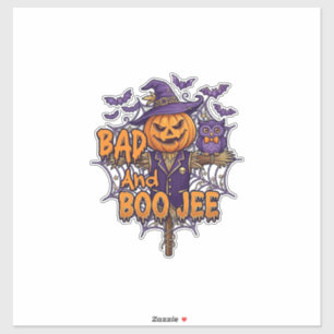 Sticker Mauvaise Boo Jee Citrouille Épouvantail Hibou Viol