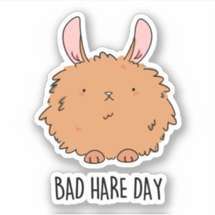 Sticker Mauvaise journée de lièvre amusant jeu de lapin